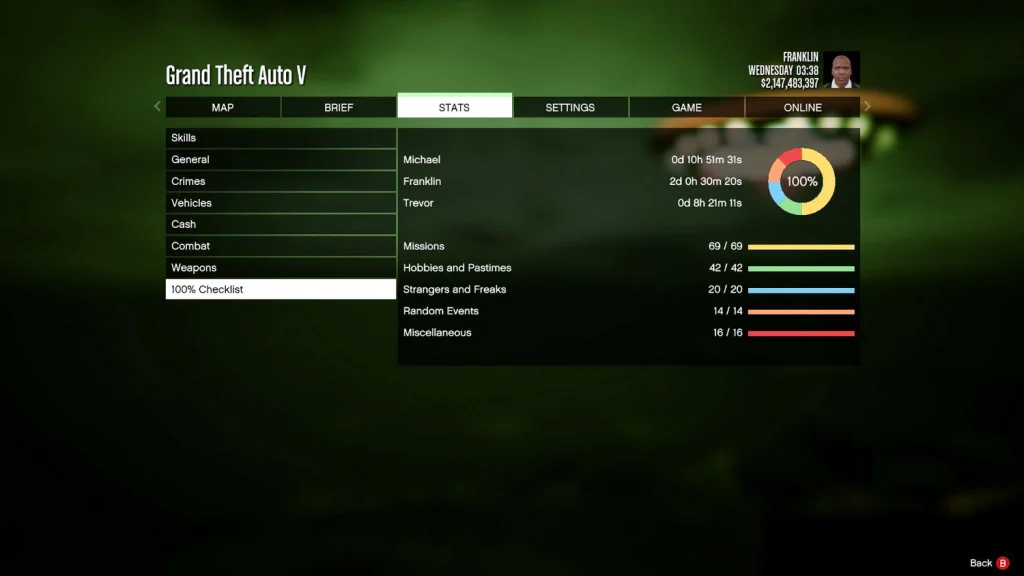100% сохранение для GTA 5